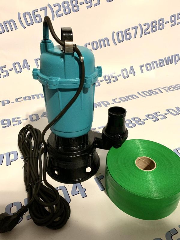 Насос з ножем та шлангом 50м дренажно-фекальний
