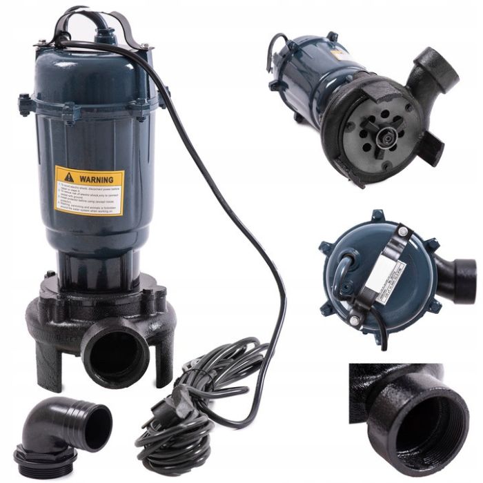 Дренажно фекальний насос з ножем і шлангом 10 метрів