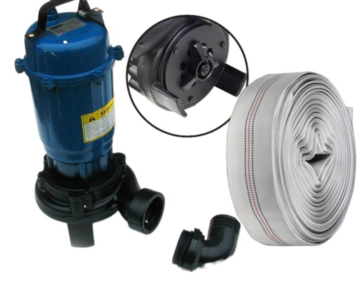 Дренажно фекальний насос з ножем і шлангом 10 метрів