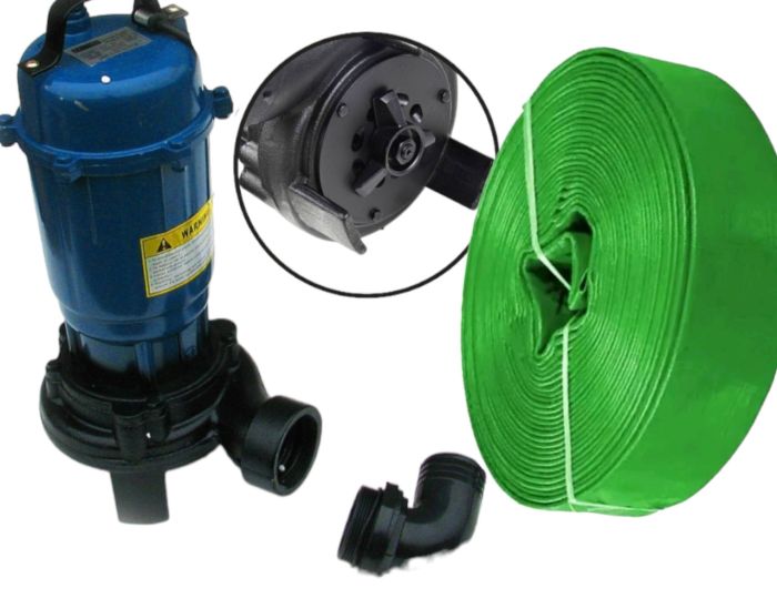 Фекальний насос з ножем та шлангом на 20 метрів