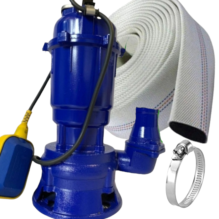 Фекальный насос с поплавком и шлангом 10м.