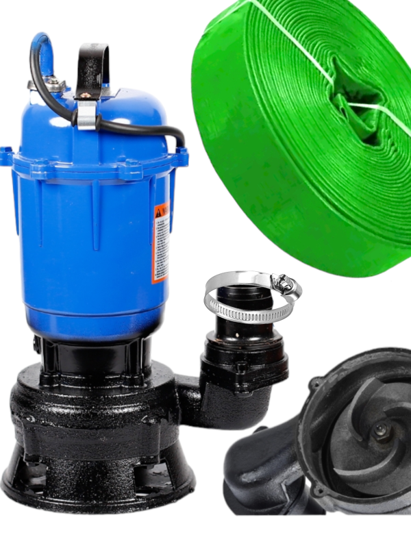 Насос + Шланг 20 метрів фекальний насос для систем каналізації