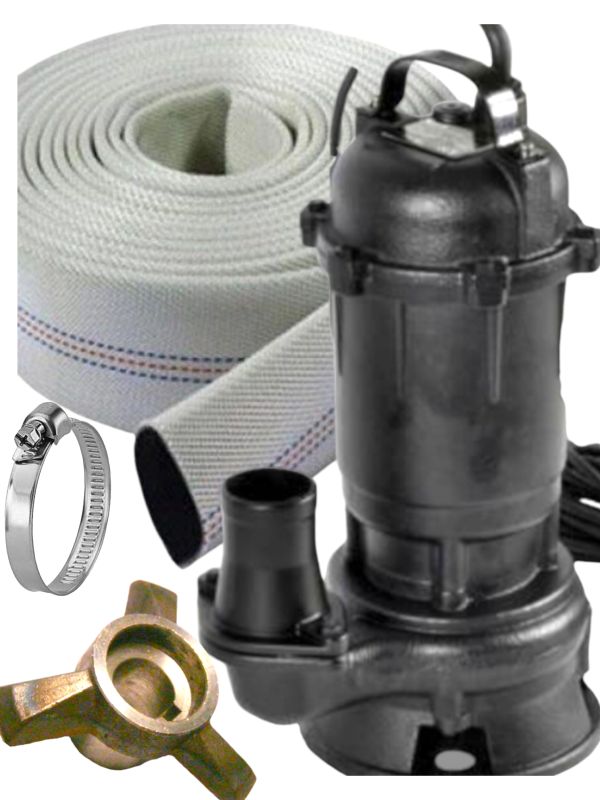 Фекальний насос з різцем та шлангом 10 м (без автоматичного регулятора рівня)
