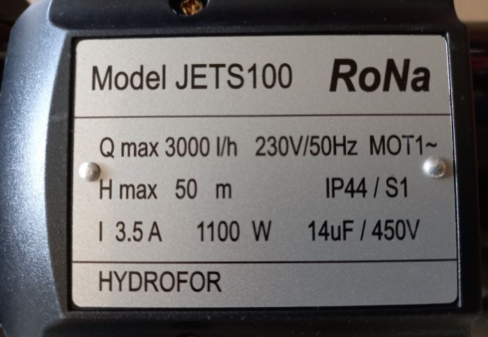 Самовсмоктуючий насос Jet100S